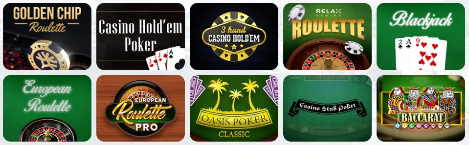 Giochi da tavolo al SNATCH CASINO